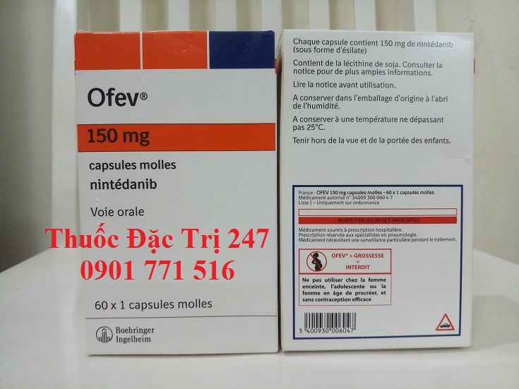 Thuốc ofev 150mg nintedanib điều trị bệnh xơ phổi - Thuốc Đặc Trị 247