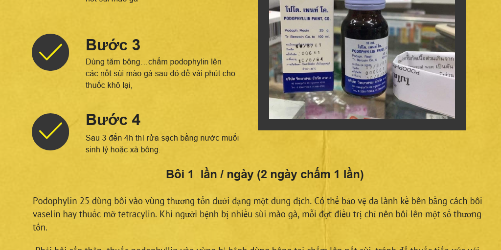 Hướng dẫn sử dụng podophyllin 25% by Nguyễnn Quỳnhh - Infogram