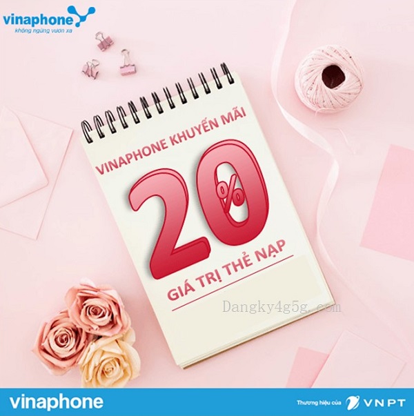 Vinaphone khuyến mãi 20% thẻ nạp toàn quốc ngày 29/1/2021