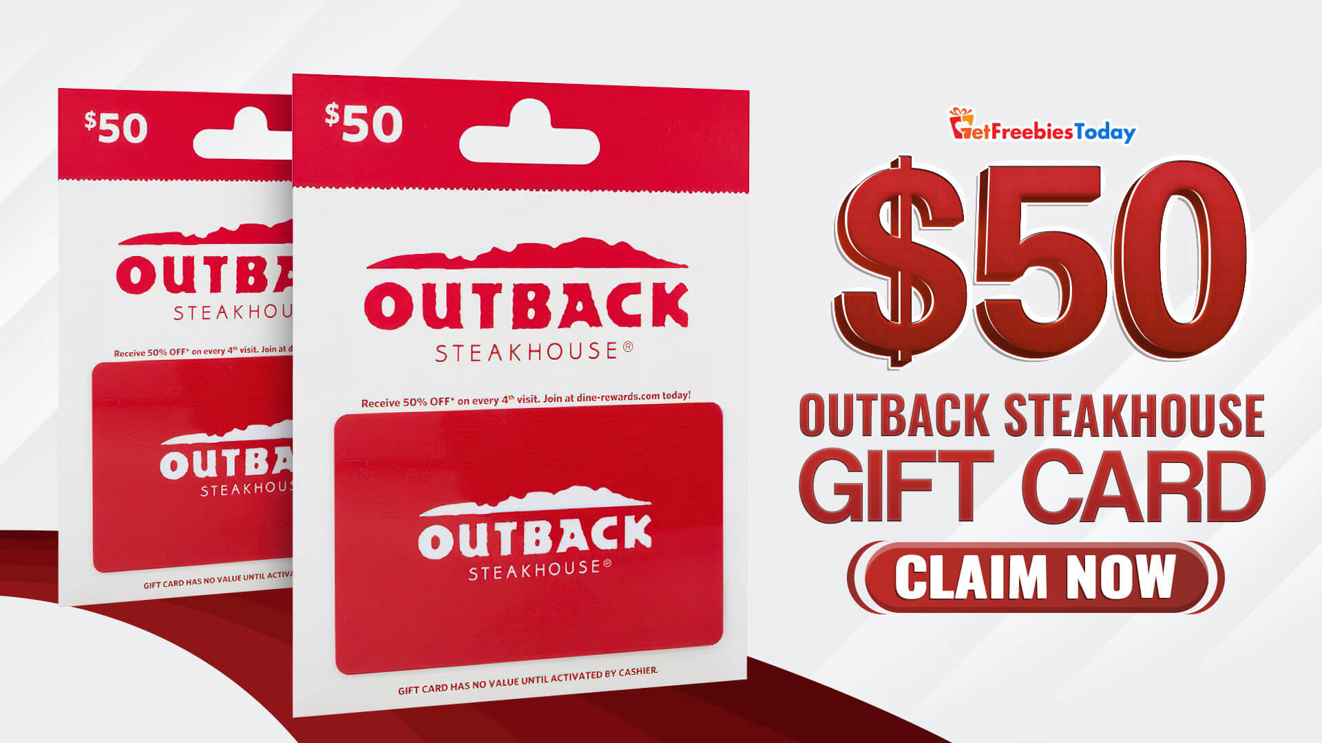 Free $50 Outback Steakhouse Gift Card | GetFreebiesToday.com