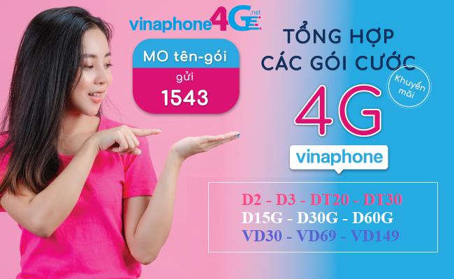 D/s các gói cước 4G Vinaphone 888 tháng, ngày giá RẺ nhất