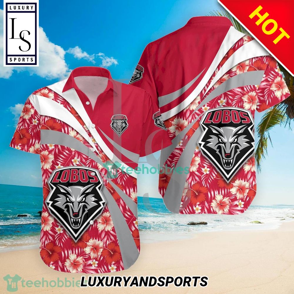 [SALE] New Mexico Lobos NCAA Hibiscus Tropical Flower Hawaiian Shirt - Luxury & Sports Store