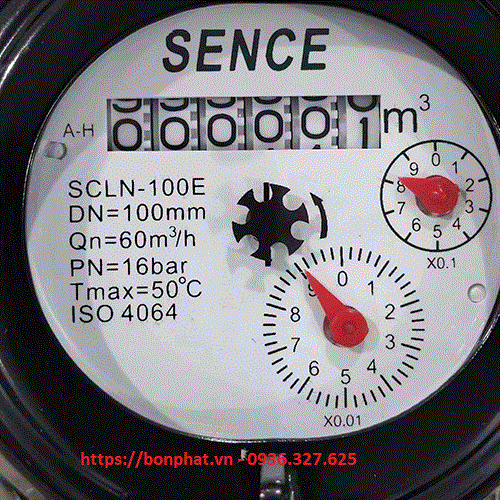 Đồng hồ nước Sence DN100 Qn60 ống phi 114