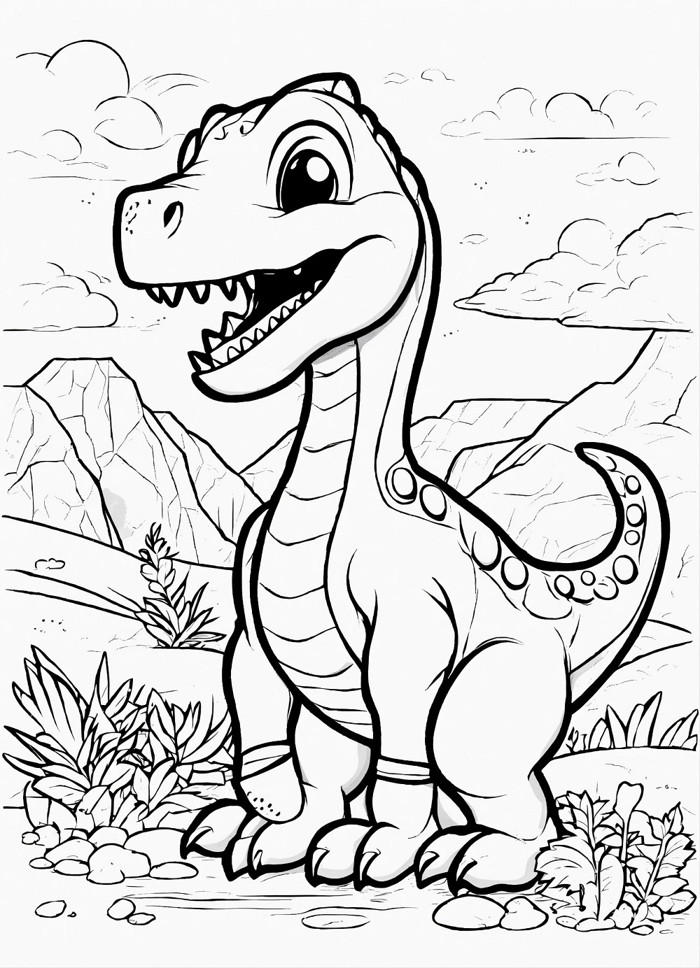 Dinosaurs Coloring Pages Free Online For Kids!